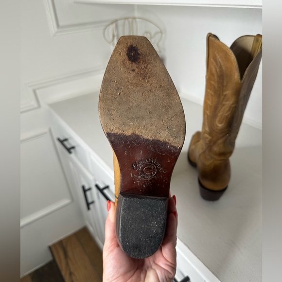 Charlie 1 Horse Tan Classic Embroidered Leather Western Boots – Women’s Size 7B - Picture 7 of 9